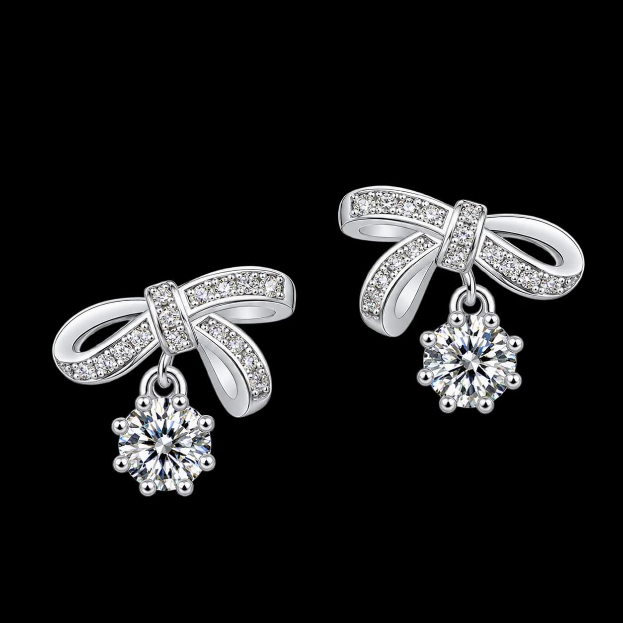 Ribbon Drop Earrings