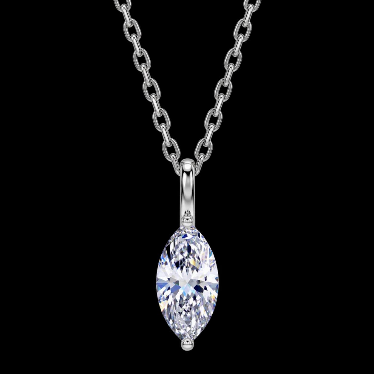 Marquise Solitaire Necklace