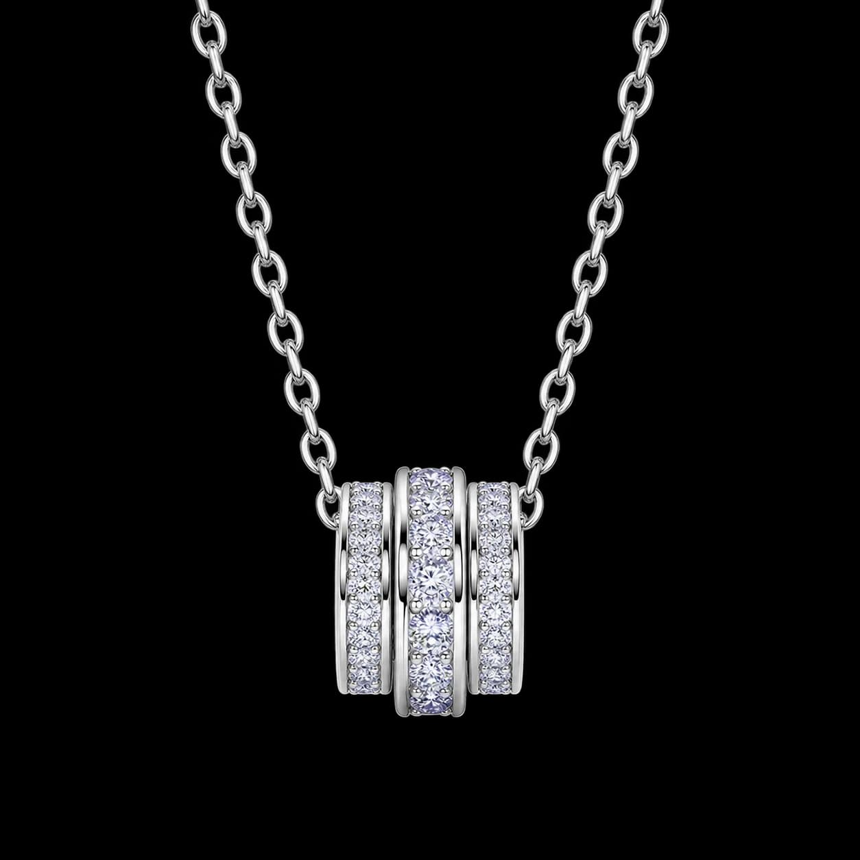 Trio Pavé Necklace