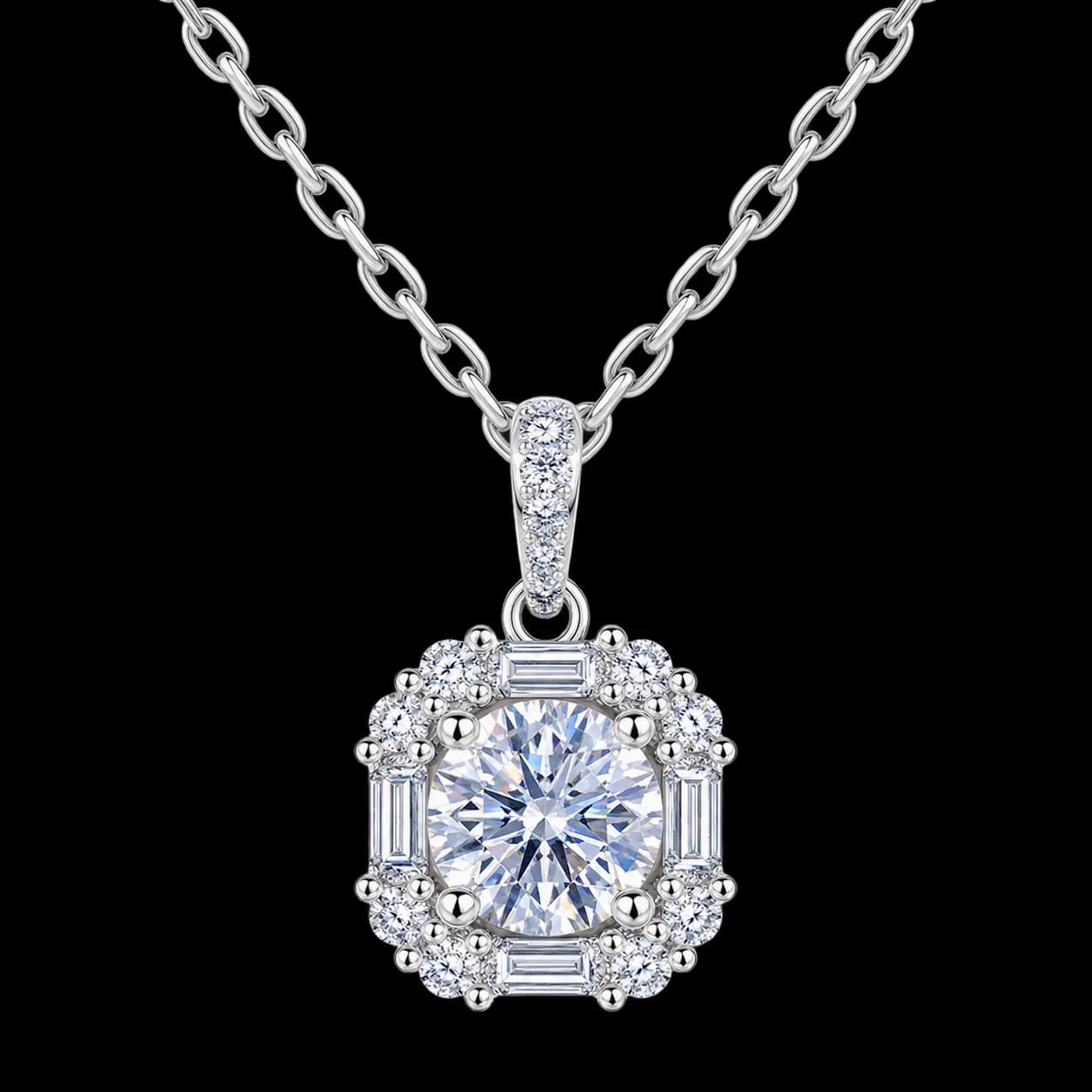Art Deco Halo Necklace